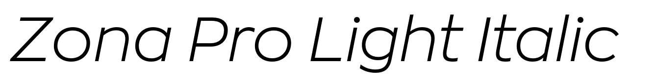 Zona Pro Light Italic